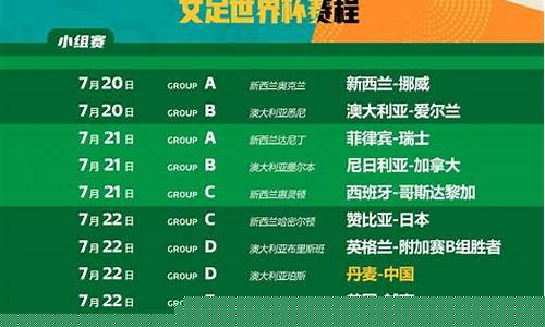 2023世界杯赛程时间表_2023世界杯赛程时间表最新