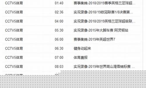 中央五套节目表_中央五套节目表直播在线观看