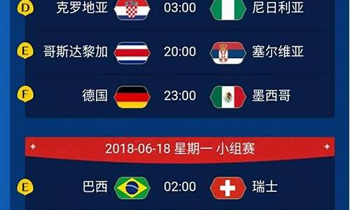 2018世界杯赛程表_2018世界杯赛程表及结果表格