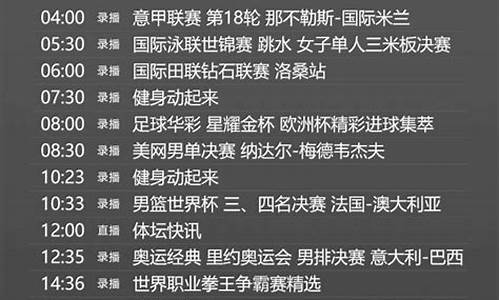 cctv5今日节目单表_cctv5今日节目单表CBA今天有直播吗