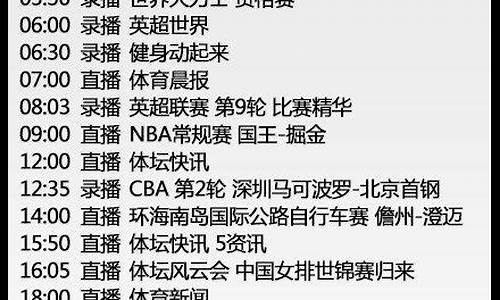cctv5十台节目表_cctv5+台节目表